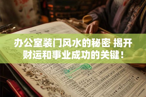 办公室装门风水的秘密 揭开财运和事业成功的关键！