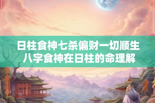 日柱食神七杀偏财一切顺生 八字食神在日柱的命理解析