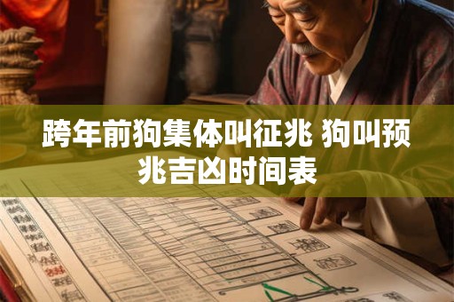 跨年前狗集体叫征兆 狗叫预兆吉凶时间表