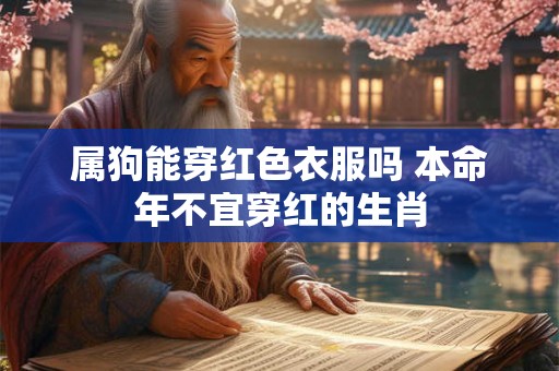 属狗能穿红色衣服吗 本命年不宜穿红的生肖