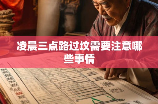 凌晨三点路过坟需要注意哪些事情