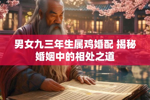 男女九三年生属鸡婚配 揭秘婚姻中的相处之道