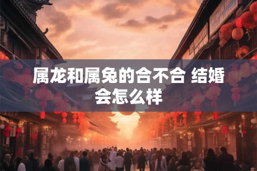 属龙和属兔的合不合 结婚会怎么样