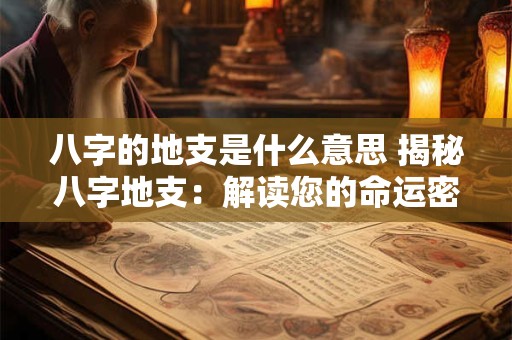 八字的地支是什么意思 揭秘八字地支：解读您的命运密码！