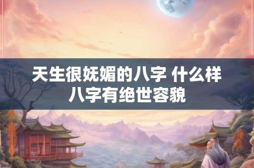 天生很妩媚的八字 什么样八字有绝世容貌