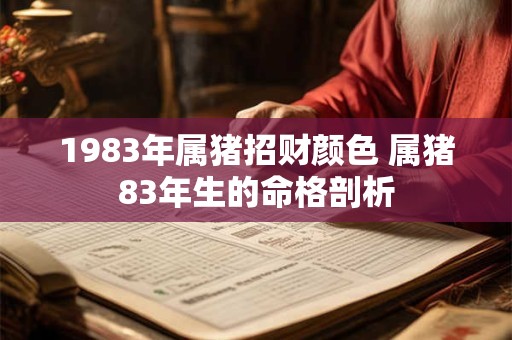 1983年属猪招财颜色 属猪83年生的命格剖析 1983年属猪招财颜色 属猪83年生的命格剖析