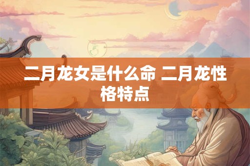 二月龙女是什么命 二月龙性格特点