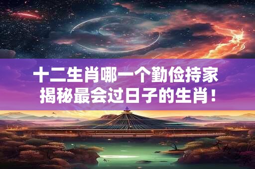 十二生肖哪一个勤俭持家 揭秘最会过日子的生肖！