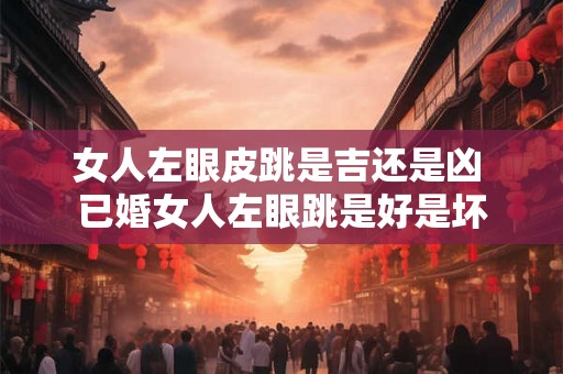 女人左眼皮跳是吉还是凶 已婚女人左眼跳是好是坏