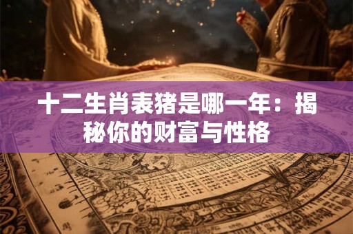 十二生肖表猪是哪一年：揭秘你的财富与性格
