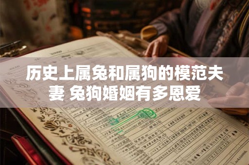 历史上属兔和属狗的模范夫妻 兔狗婚姻有多恩爱