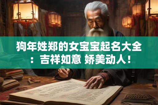 狗年姓郑的女宝宝起名大全：吉祥如意 娇美动人！
