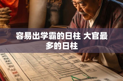 容易出学霸的日柱 大官最多的日柱