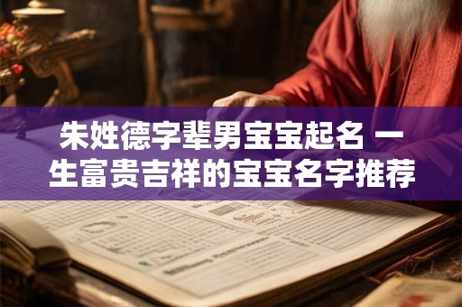 朱姓德字辈男宝宝起名 一生富贵吉祥的宝宝名字推荐！