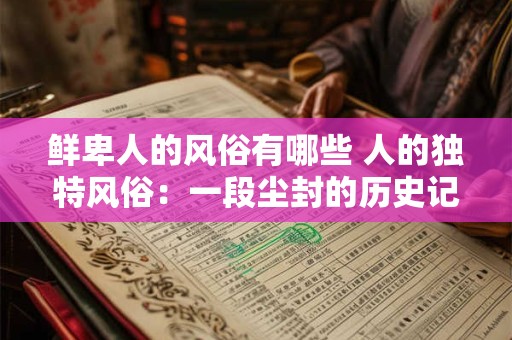 鲜卑人的风俗有哪些 人的独特风俗：一段尘封的历史记忆