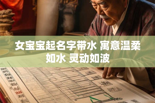 女宝宝起名字带水 寓意温柔如水 灵动如波