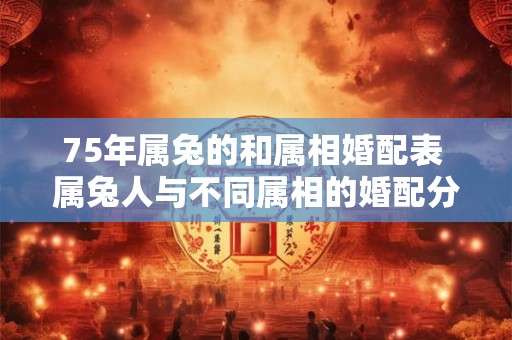 75年属兔的和属相婚配表 属兔人与不同属相的婚配分析