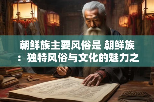 朝鲜族主要风俗是 朝鲜族：独特风俗与文化的魅力之旅