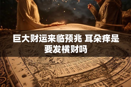 巨大财运来临预兆 耳朵痒是要发横财吗