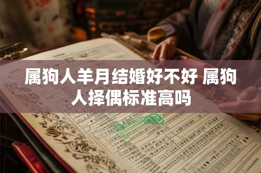 属狗人羊月结婚好不好 属狗人择偶标准高吗