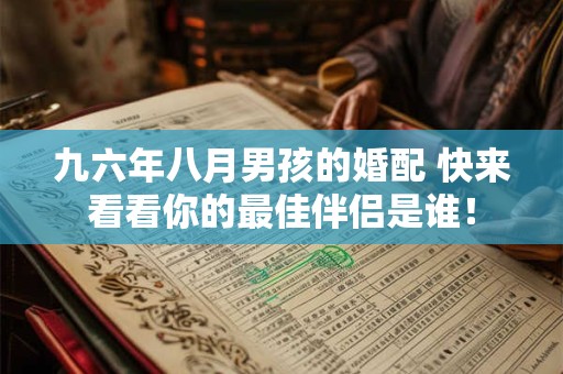 九六年八月男孩的婚配 快来看看你的最佳伴侣是谁！