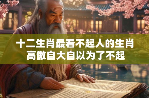 十二生肖最看不起人的生肖 高傲自大自以为了不起