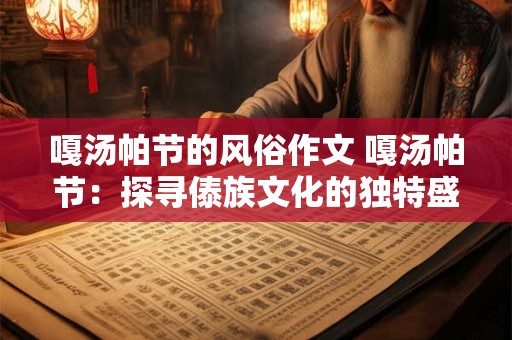 嘎汤帕节的风俗作文 嘎汤帕节：探寻傣族文化的独特盛宴