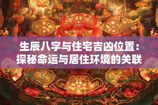 生辰八字与住宅吉凶位置：探秘命运与居住环境的关联