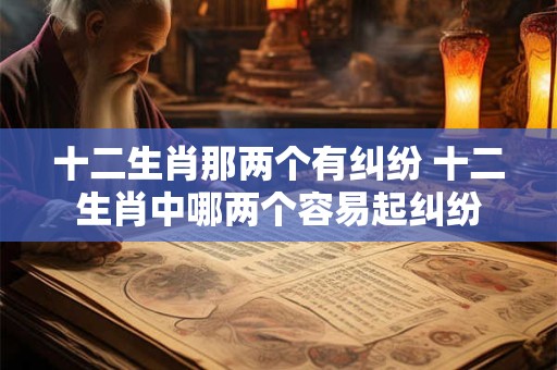 十二生肖那两个有纠纷 十二生肖中哪两个容易起纠纷