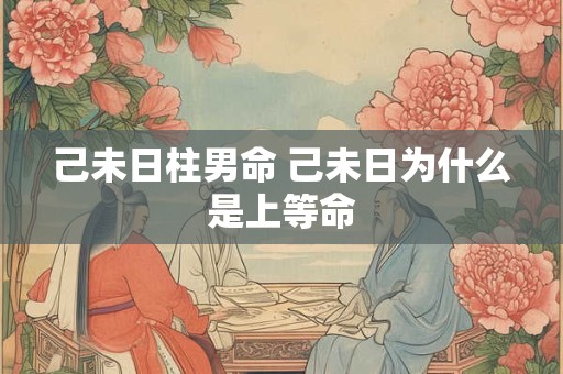 己未日柱男命 己未日为什么是上等命