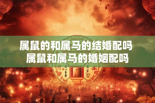 属鼠的和属马的结婚配吗 属鼠和属马的婚姻配吗
