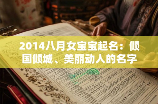 2014八月女宝宝起名：倾国倾城、美丽动人的名字