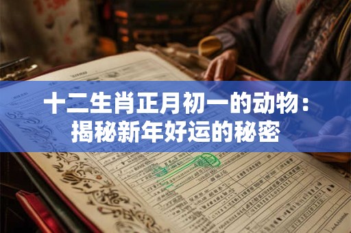 十二生肖正月初一的动物：揭秘新年好运的秘密