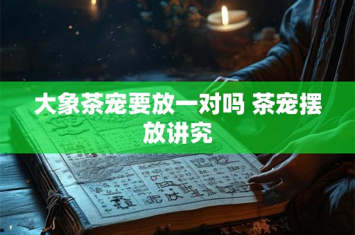 大象茶宠要放一对吗 茶宠摆放讲究