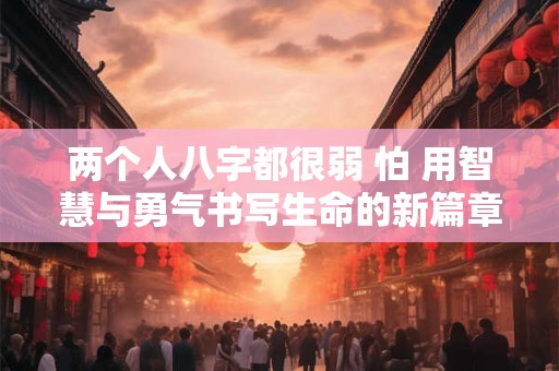 详细阅读:两个人八字都很弱 怕 用智慧与勇气书写生命的新篇章 两个人八字都很弱 怕 用智慧与勇气书写生命的新篇章