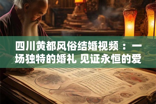 四川黄都风俗结婚视频 ：一场独特的婚礼 见证永恒的爱情