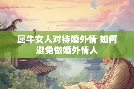 详细阅读:属牛女人对待婚外情 如何避免做婚外情人 属牛女人对待婚外情 如何避免做婚外情人
