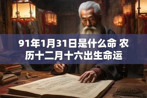 91年1月31日是什么命 农历十二月十六出生命运