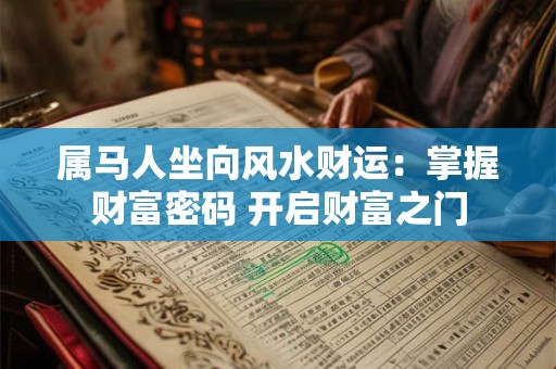 属马人坐向风水财运：掌握财富密码 开启财富之门