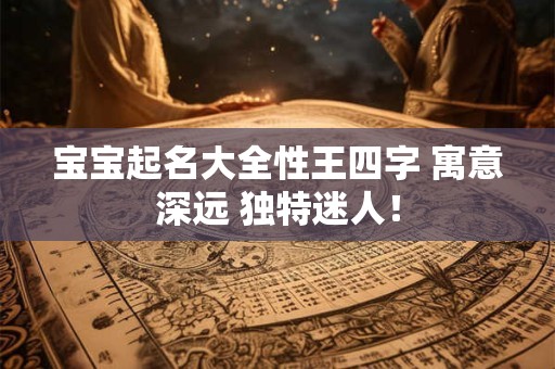 宝宝起名大全性王四字 寓意深远 独特迷人！