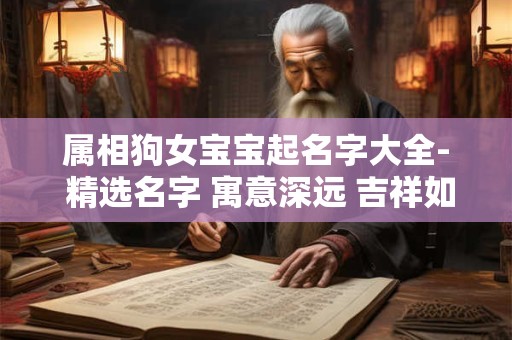 属相狗女宝宝起名字大全- 精选名字 寓意深远 吉祥如意！