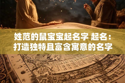 姓范的鼠宝宝起名字 起名：打造独特且富含寓意的名字