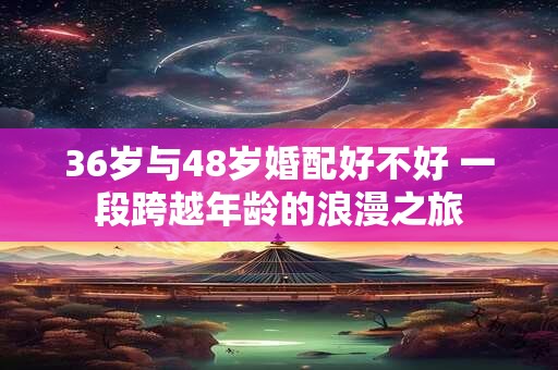 36岁与48岁婚配好不好 一段跨越年龄的浪漫之旅