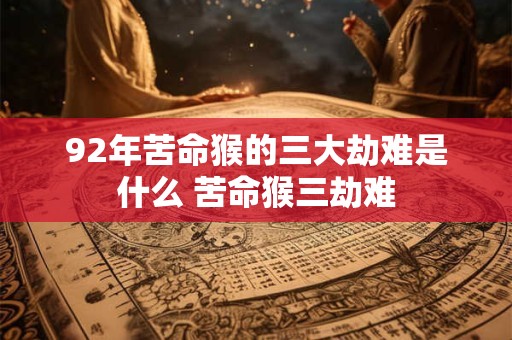 92年苦命猴的三大劫难是什么 苦命猴三劫难