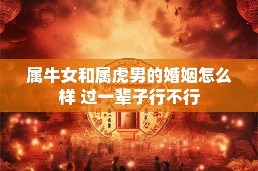 属牛女和属虎男的婚姻怎么样 过一辈子行不行