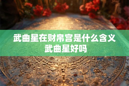 武曲星在财帛宫是什么含义 武曲星好吗