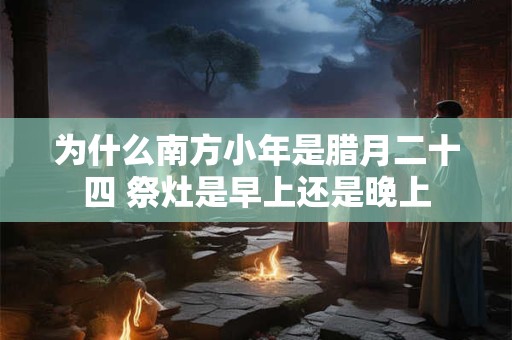 详细阅读:为什么南方小年是腊月二十四 祭灶是早上还是晚上 为什么南方小年是腊月二十四 祭灶是早上还是晚上