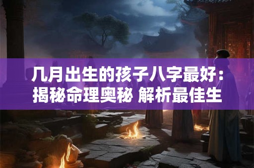 几月出生的孩子八字最好：揭秘命理奥秘 解析最佳生育期