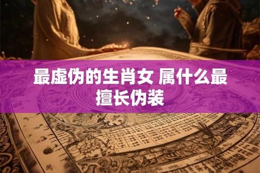 最虚伪的生肖女 属什么最擅长伪装