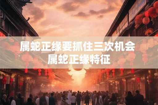 属蛇正缘要抓住三次机会 属蛇正缘特征